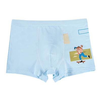 China Comfortable Breathable Casual Fade Proof High Quality Color Printing Boxers Young Boys Underwear for sale