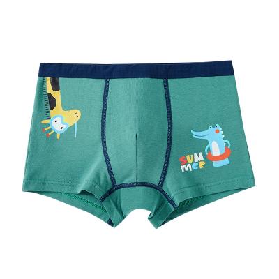 China Color Fade Proof Hot Selling Customize Breathable Comfortable Cotton Cartoon Boxers Kids Underwear Boys for sale