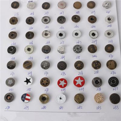 China Viable Manufacturer Wholesale Metal Flip Vintage Jeans Button Button Anorak Suit Jacket Copper Button 17MM for sale