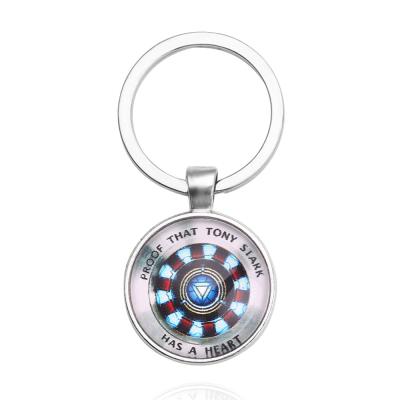 China Related Game New Products Key Chain Attachment Avengers 4 Iron Man Heart Time Jewel Key Chain for sale