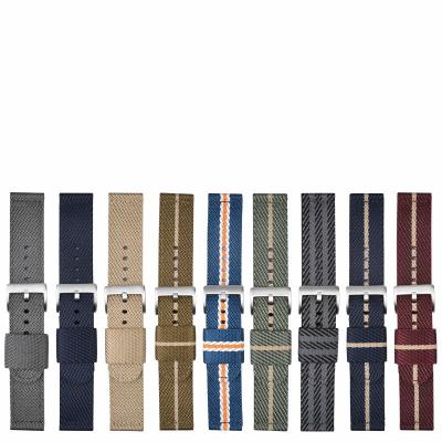 China Hot Selling Fabric Fast Shipping Waterproof Breathable Precision Woven Nylon Strap Watchband For Watches for sale