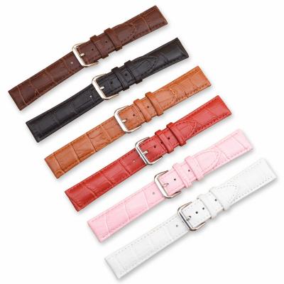 China Fast Shipping Genuine Leather Watch Band Leather Watch Band Strap Black Belt Watch Strap 18mm 20mm 22mm 24mm for sale