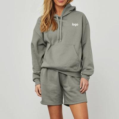 China Custom Viable Women Tracksuits Hoodies With Cotton Woman Tracksuits Latest Designs With Shorts Tracksuits Hoodies for sale