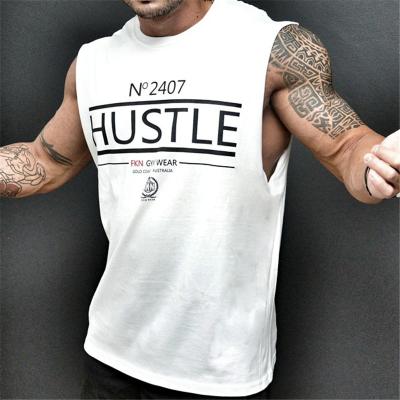 China QUICK DRY Muscle Fitness Sports Tank Tops China Manufacturers Sleeveless Men's Gym Elastic Training Tops For Men for sale