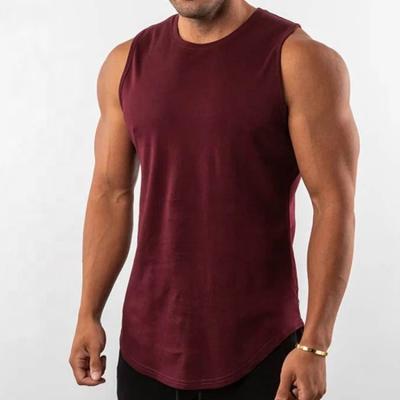 China Anti-pilling Custom Workout Tank Tops For Men Summer Casual Gym Tank Tops In White for sale