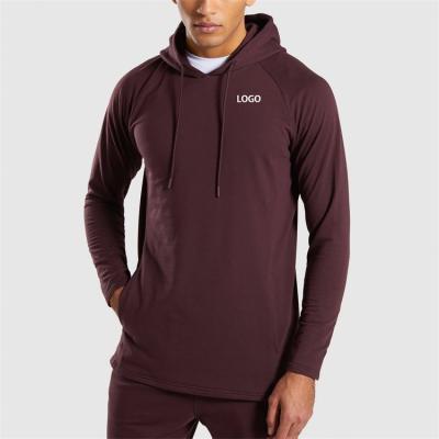 China Custom Blank Anti-wrinkle Hoodies With Raglan Sleeve Sports Hoodie With Hooded for sale