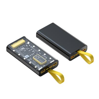 Chine TYPE-C Interface d'entrée Banque d'alimentation électrique transparente 10000 mAh alimentation mobile pour iPhone 15 14 à vendre