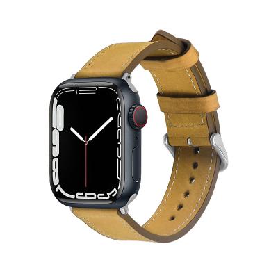 China Apple Watch Brazalete de cuero para 38mm 40mm 42mm 44mm Serie 7 6 SE 5 4 3 2 1 en venta