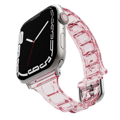 China 6 Colors Soft and Comfortable Silicon Watch Strap for Apple Watch Series 7 41mm 45mm for sale