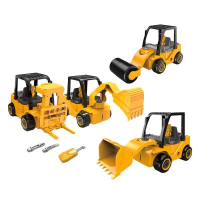 China Engineering plastic cheap educational vehicle construction price diy truck assemble toy to disassemble assembly toys for sale