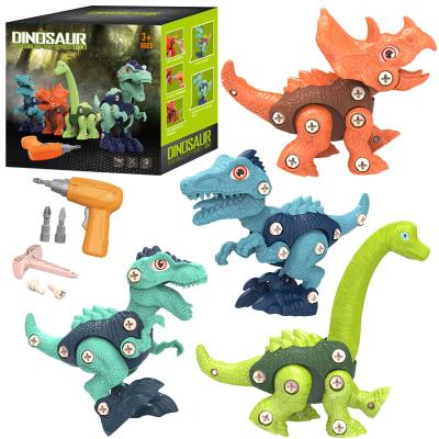 China 2022 DIY Plastic Toy Dinosaurs Wholesale Kits Small Educational Game Disassemble And Assemble Dinosaur Toys 29*18.5*11cm for sale