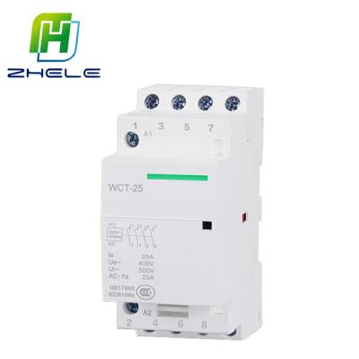 China Hot Sale 16A 25A 40A 63A 100A 2P/4P DIN Rail Contactor Household AC Modular Contactor IACTs for sale