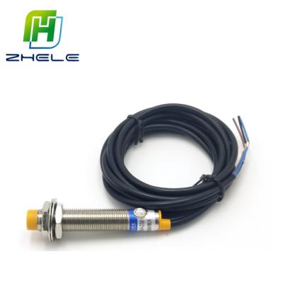 China Sensing distance between metal and iron 5mm LJC12A3-A-Z/BX hot sale DC6-36V three wires NPN NO M12 unshielded capacitive proximity switch sensor for sale