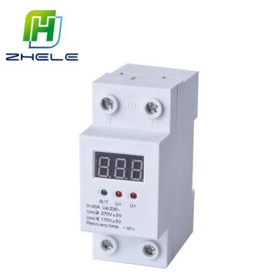 China OEM Manufacturing Din-rail MCB Over&Under Voltage Protector 40A ZH-PD40 for sale