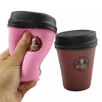 China Soft Foam Squishy Soft Foam Squishy Slow Rebound Anti-stress Child Office Relaxation Gift Toy PU Coffee Cup for sale