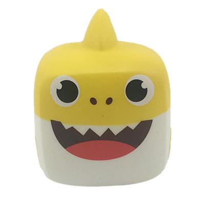 China Cute Slow Rising Slow Rising Kawaii Soft Squishies Kid Toys Squishy PU Leather Squishy Shark Toy for sale