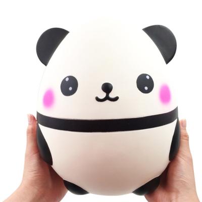 China As Picture 25cm Custom Wholesale PU Relax Toys Panda Egg Squishy Animals Foam Toy for sale