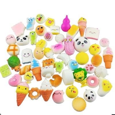 China Car Picture Toys Custom Wholesale Squishy Pack 30pcs Set Kawaii Food Animal Slow Rising Scented Stress Toys Phone Straps for sale