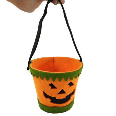 China As Picture Halloween Decorations Bucket For Kids Trick Or Treat Bags Candy Gift Basket Suits Props Kids Tote for sale