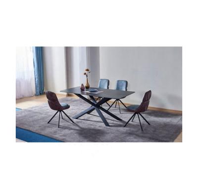 China Beech+ebony veneer best price top quality furniture nordic dining table and chair for sale