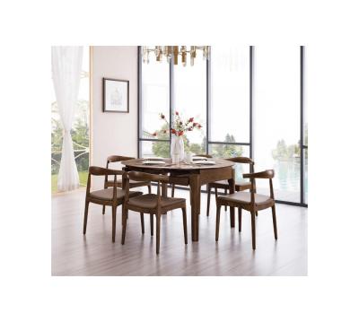 China Best Selling Functional Dining Table Durable Using Wooden Family Dining Banquet Table With 6 Chairs for sale