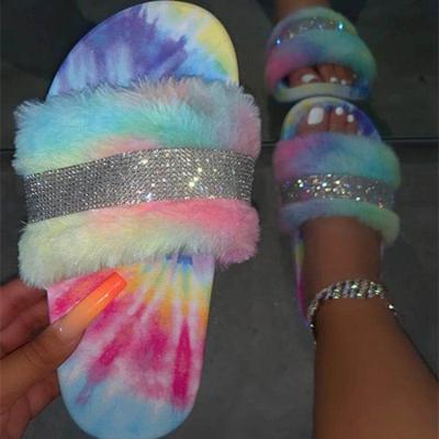 China Fashion trend 2021 fall ladies plus size winter slippers soft plush slippers for sale