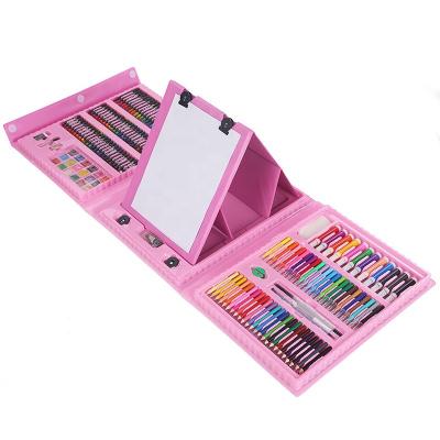 China 208Pcs Portable Washable Watercolor Pencil Kit Kids Graffiti Painting Brush Set Art Drawing Tools With A4 Paper Coloring Pencil for sale