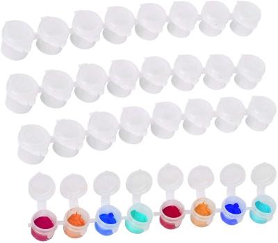 China Durable And Lightweight Empty Mini Paint Pot Pod Strips 5ml 8 Strips With Lids Arts Opens Plastic Storage Containers for sale