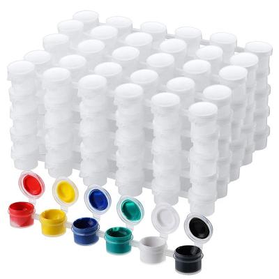 China Durable and Lightweight Empty Paint 3ml 6 Strips Paint Clear Containers Mini Painting Cup Paint Pot Cup Storage Jars for sale