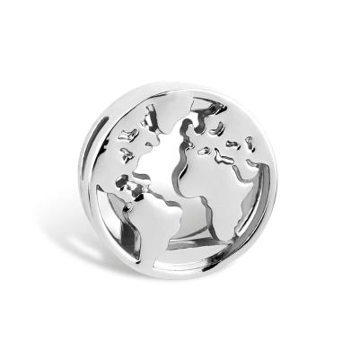 China Factory Wholesale 925 Sterling Silver Round World Map TRENDY Charms For Bracelets for sale