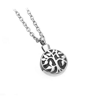 China Fashion Tree of Life Urn Necklace Pendant 925 Sterling Silver Cremation Jewelery for sale