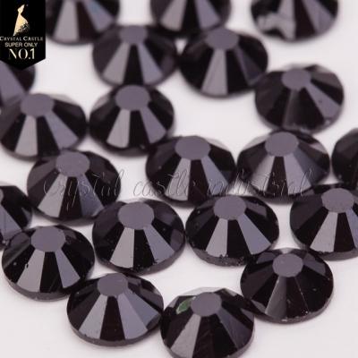 China Flatback clothes rhinestone bling rhinestone rhinestones rhinestones ss16 black spray rhinestones sticker glass crystal hotfix accessories for sale