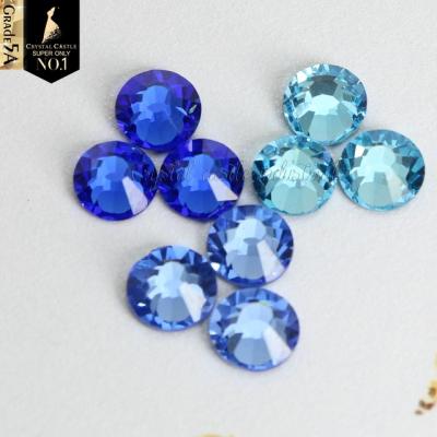 China Clear Edge Rhinestone Supplier 3D DIY Decoration Stone Round Flat Bottom Glue Backside 10ss Strong Hotfix Crystal Rhinestones for sale