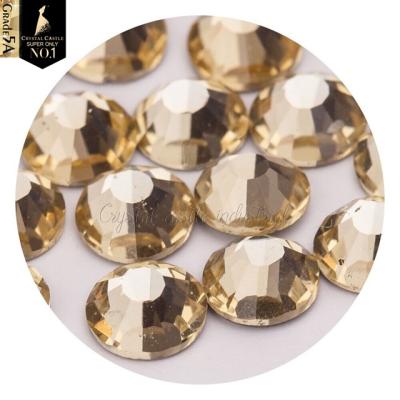 China Excellent Quality Flat Edge Daffodil Stone Daffodil Heat Clear Loose Glue Back Flat Rhinestones Crystal Strass Glass Rhinestones for sale