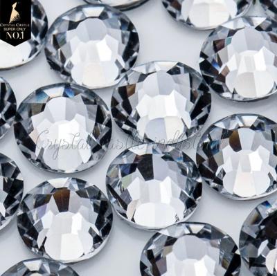 China 10ss baby clothes decoration flat back hotfix crystal white loose glass gemstones shiny for sale