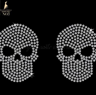 China Super shiny rhinestone custom design glass hotfix rhinestone pattern flatback crystal iron on rhinestone transfer designs for T-shirts for sale