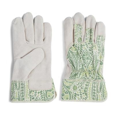 China Modern design durable pigskin hand protection leather work gloves for gardening for sale