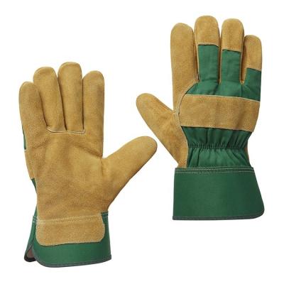 China Wholesale High Quality Durable Cow Split Hand Protection Anti Cut Labor Safety Construction Leather Heat Resistant Working Gloves for sale