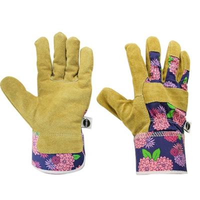 China Protection Durable Hot Selling Cut Cow Split Leather Mechanic General Purpose Work Gloves for sale