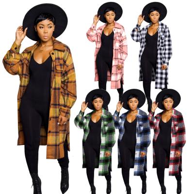 China Breathable WOW1749-Chamarras De Mujer Para Invierno Fashion Shirt Ladies Coated Long Coat For Winter To Lady Woolen Jacket for sale