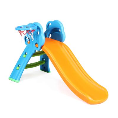 China Unique Factory Design Cartoon Style Eco-friendly Long Slide Kids Indoor Non-Toxic Plastic Playground Safety Guardrails For Commercial for sale