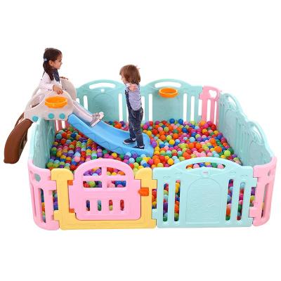 China New Design Hot Selling Contemporary Multifunctional Kids Safety Play Yard Plastic Indoor Fence Baby Playpen for sale