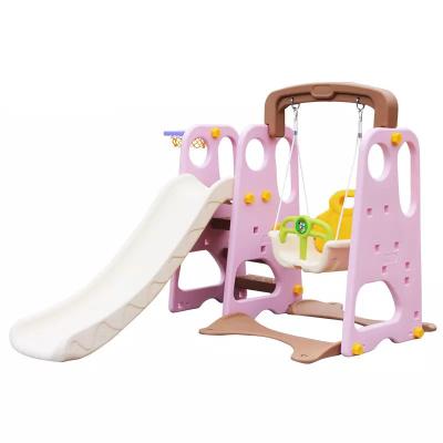 China Multi-Function Household Combination Contemporary Indoor Baby Slide Slide with Swing for Plastic Slide and Indoor Playground Swing for sale