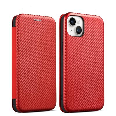 China Bestselling Carbon Fiber Shockproof Design High End Private Model Amazon Mobile Phone Wallet Case For 14 13 Pro Max for sale