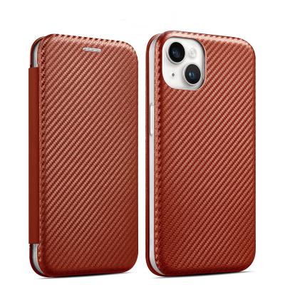 China Bestselling Carbon Fiber Shockproof Design High End Private Model Amazon Mobile Phone Wallet Case For 13 14 Pro Max for sale