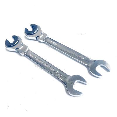 China CrV Factory Direct Supply 8-19mm Flex Head Tubing Ratchet Dual Use Quick Opening Wrench for sale