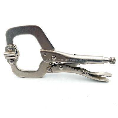 China MULTI FUNCTIONAL Quick Release CrV C-clamp Metal Handle Locking C-clamp Adjustable Weld Locking Pliers with Swivel Jaw Guards for sale