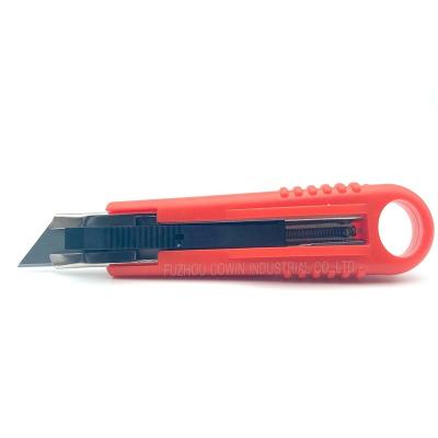 China Cutting Safety Paper Cutter Auto-Retractable Utility Knife Box Cutter for sale