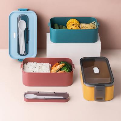 China Eco-Friend Lunch Box Food Storage Set Fashion Viable Customized Portable Microwave Bento Box Food Container Box for sale