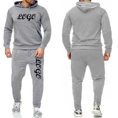 China Custom Logo Blank Pullover Mens Anti-Wrinkle Sweatshirt Suit With Hoodie Cotton Simple Slim Fit Jogging Tracksuits Men Sports ActiveWear Wholesale for sale